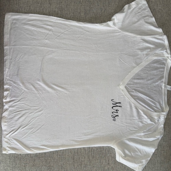 Next Level Apparel Ivory 'Mrs' V-Neck Tee - Picture 2 of 4